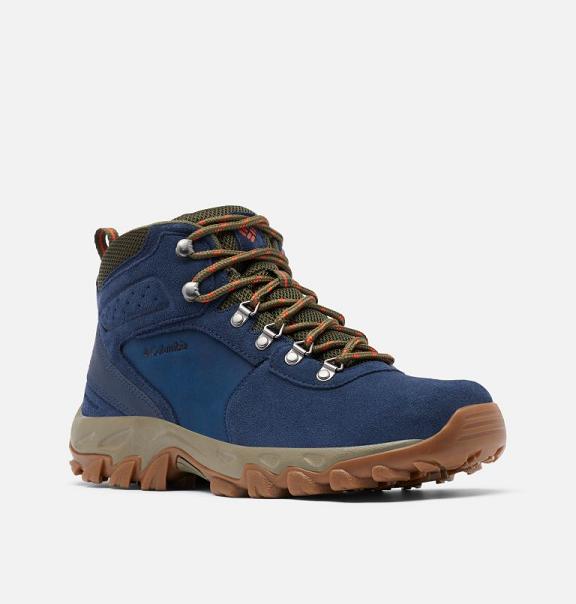 Columbia Newton Ridge Plus II Waterproof Boots Navy For Men's NZ31572 New Zealand